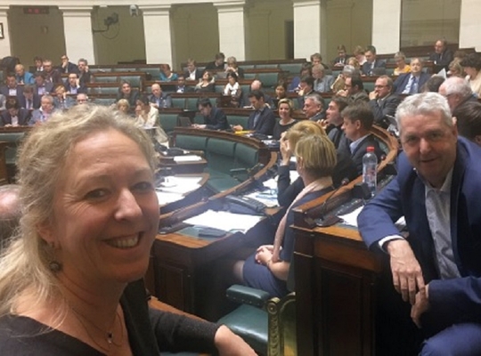 Karolien Grosemans en Jan Spooren in het federaal parlement